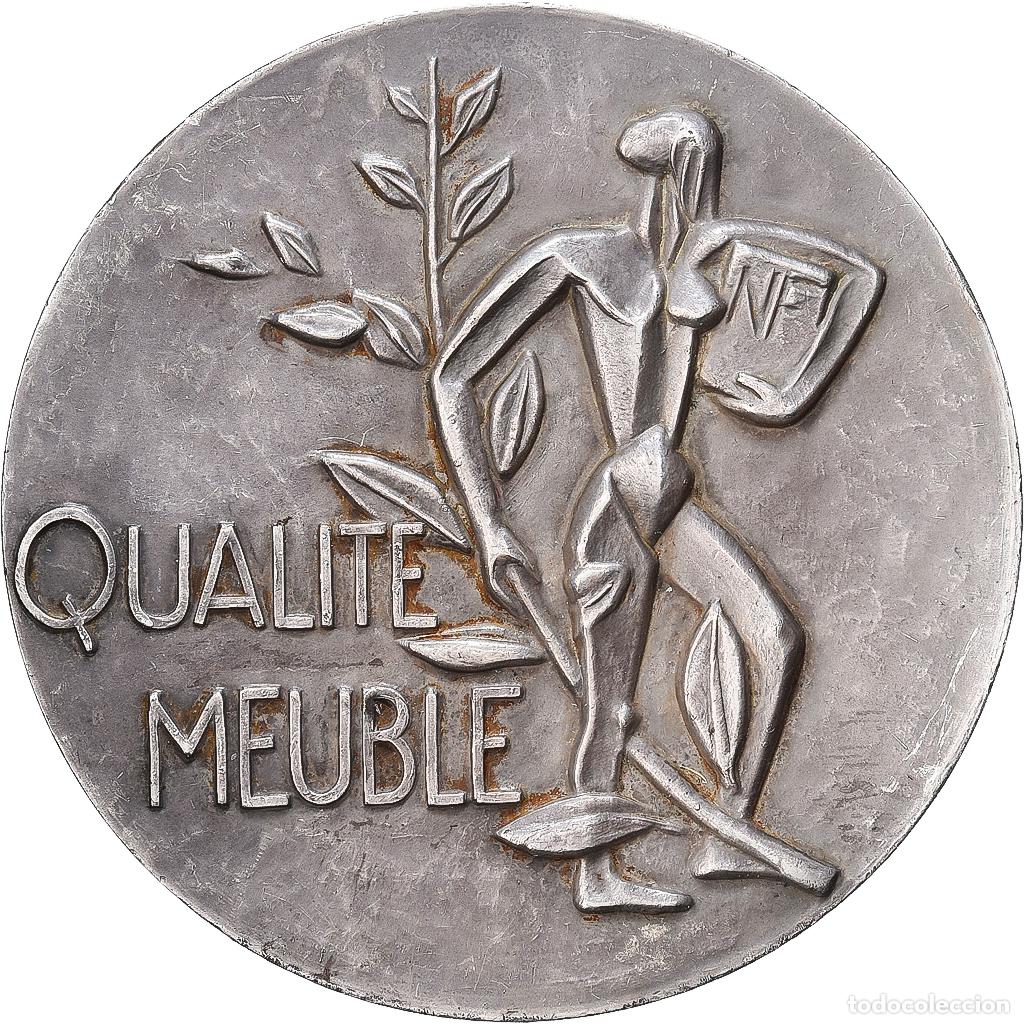 Medallas hist&oacute;ricas: [#1529441] Francia, medalla, Qualit&eacute; Meuble, Concours Meuble, 1970, Bronce plateado, MBC+