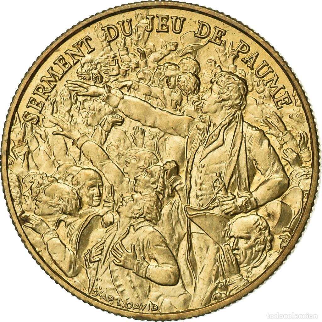 Medallas hist&oacute;ricas: [#397945] Francia, medalla, R&eacute;volution Fran&ccedil;aise, Serment du Jeu de Paume, 1989, Bronce