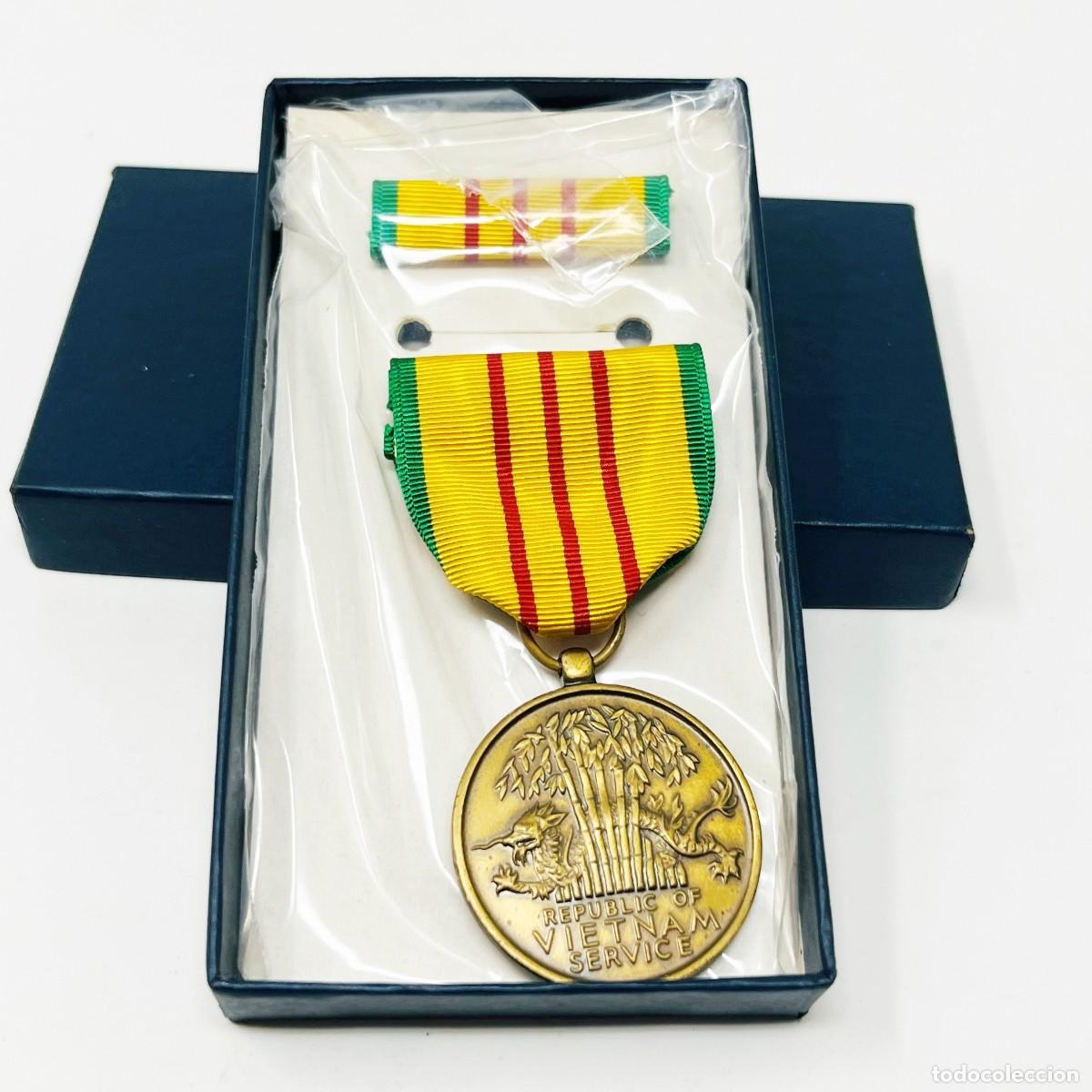 Medaglie storiche: Set Completo Medalla de Servicio en Vietnam (Vietnam Service Medal) &ndash; EE.UU. &ndash; Caja Original 1969