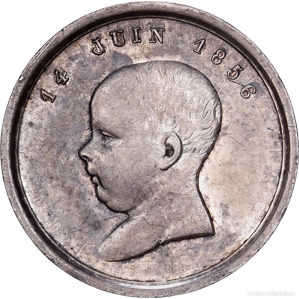 Medallas hist&oacute;ricas: [#1545179] Francia, Naissance de Napol&eacute;on IV, Quinaire, 1856, Plata, SC