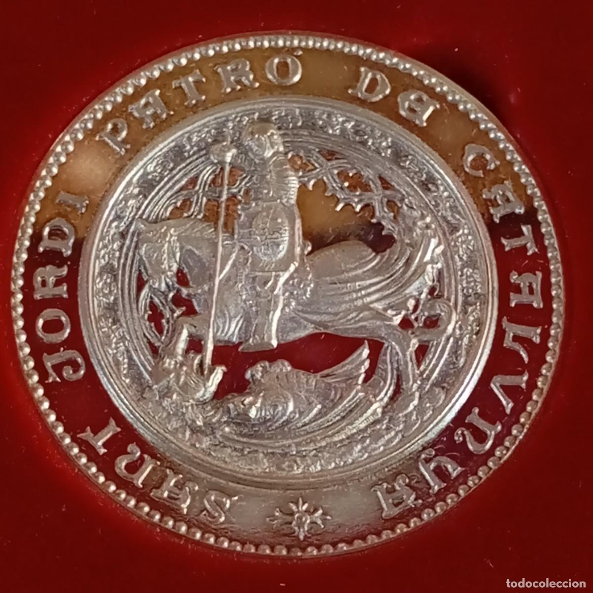 Medallas hist&oacute;ricas: SANT JORDI PATR&Oacute; DE CATALUNYA - J. RAMISA - 22 G - PLATA- CON CERTIFICADO - INVERSI&Oacute;N - MEDALLA / 6
