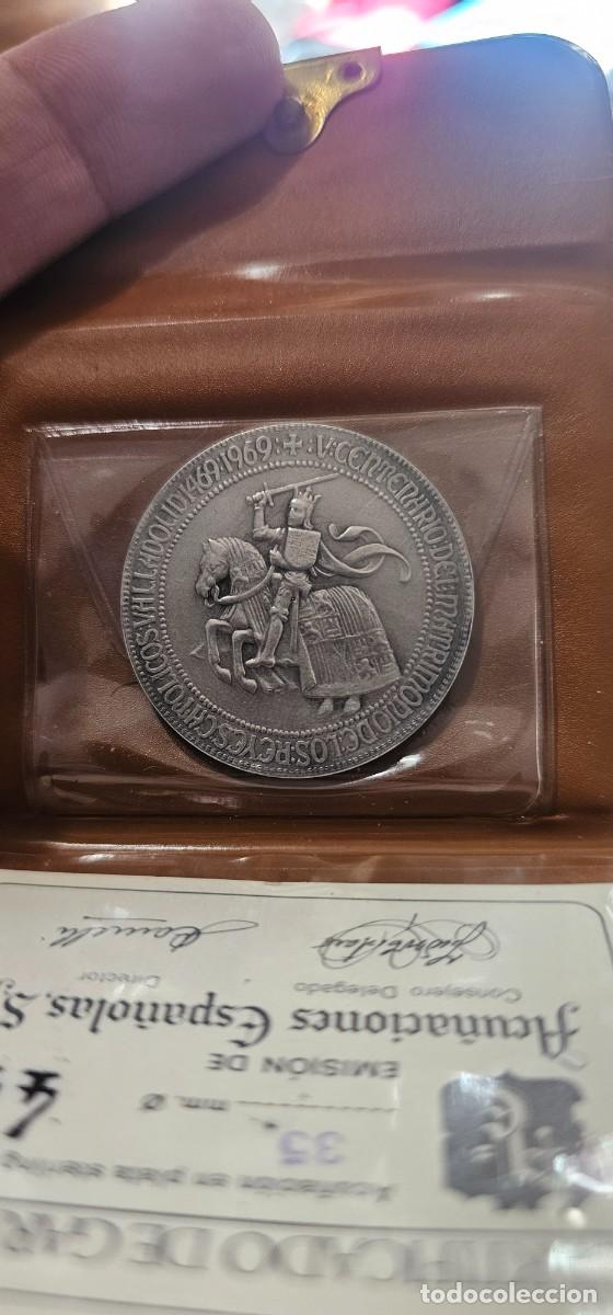 Medallas hist&oacute;ricas: Muy especial medalla conmemoraci&oacute;n matrimonio Reyes Catolicos plata