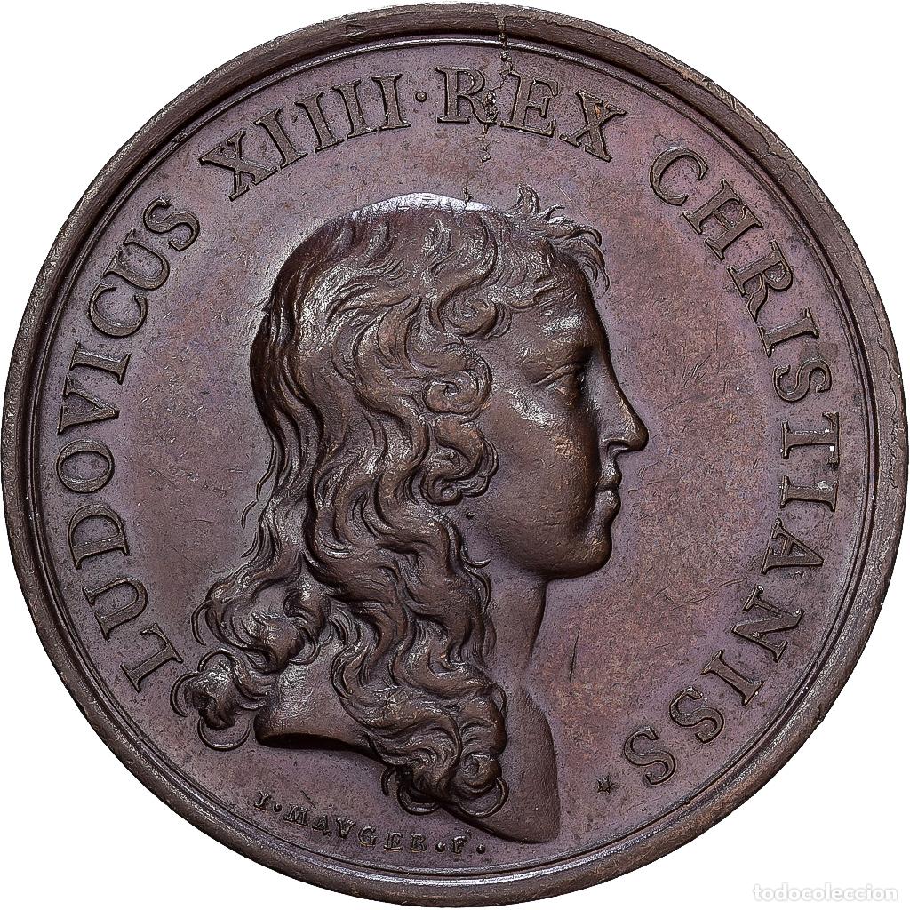 Medallas hist&oacute;ricas: [#982515] Francia, medalla, Louis XIV, Retour du Roi &agrave; Paris, 1652, Bronce, MBC+