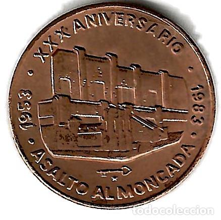 Medallas hist&oacute;ricas: MEDALLA CUBA ANIVERSARIO DEL ASALTO AL MONCADA 1983