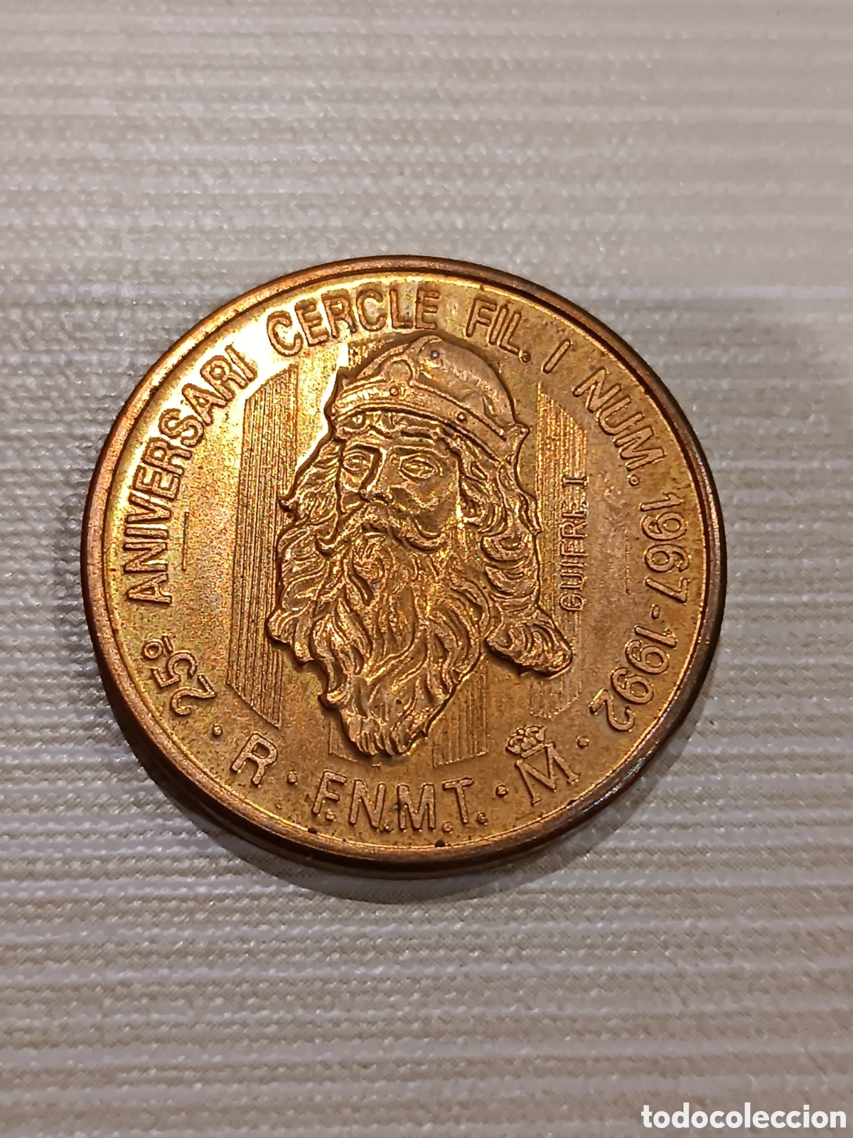 Medallas hist&oacute;ricas: Medalla conmemorativa del 25 aniversario del C&iacute;rculo Filat&eacute;lico y Numism&aacute;tico de Ripoll,