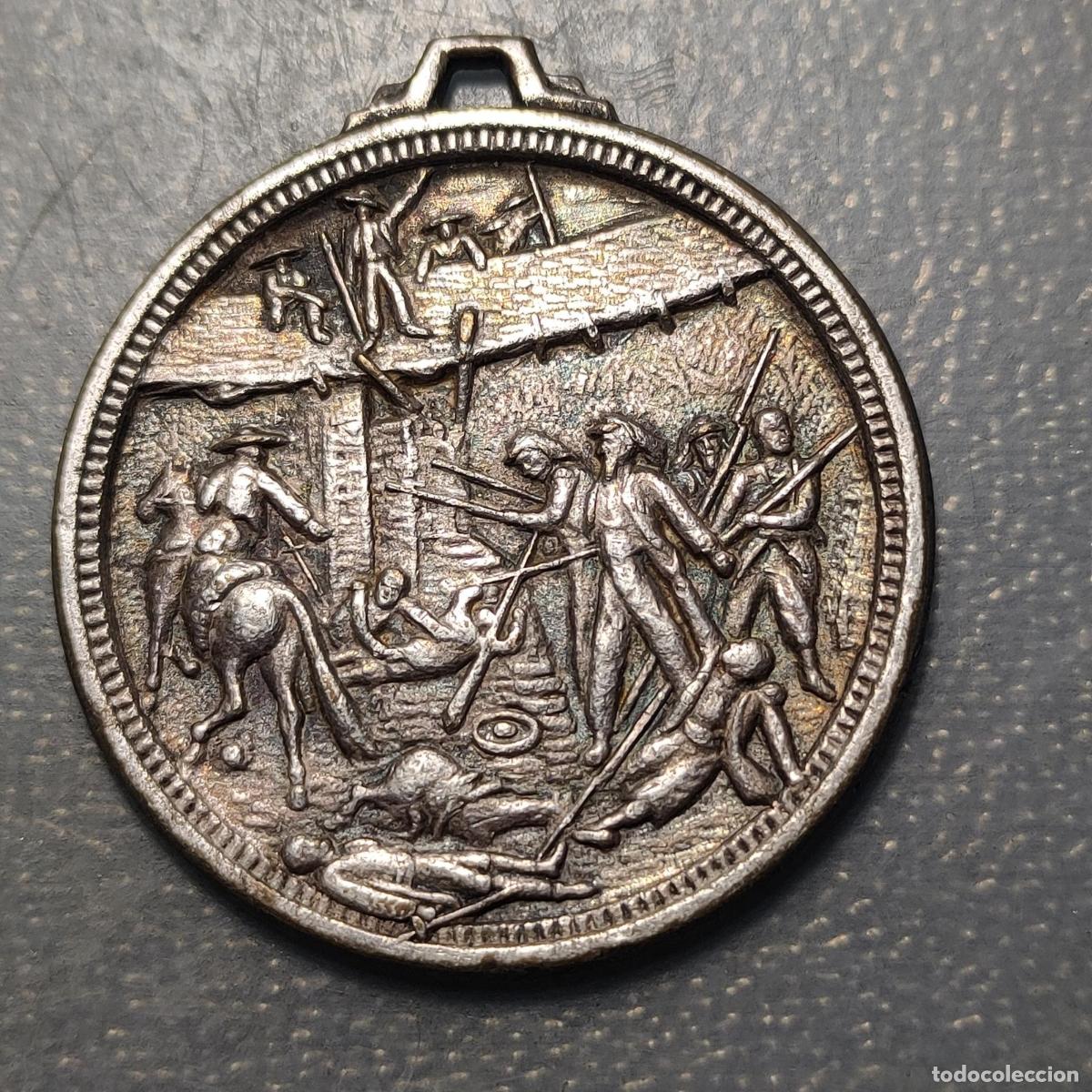 Medallas hist&oacute;ricas: FRANCIA MEDALLA CONMEMORATIVA LEGION EXTRANJERA CAMERONE 1863 METAL BLANCO