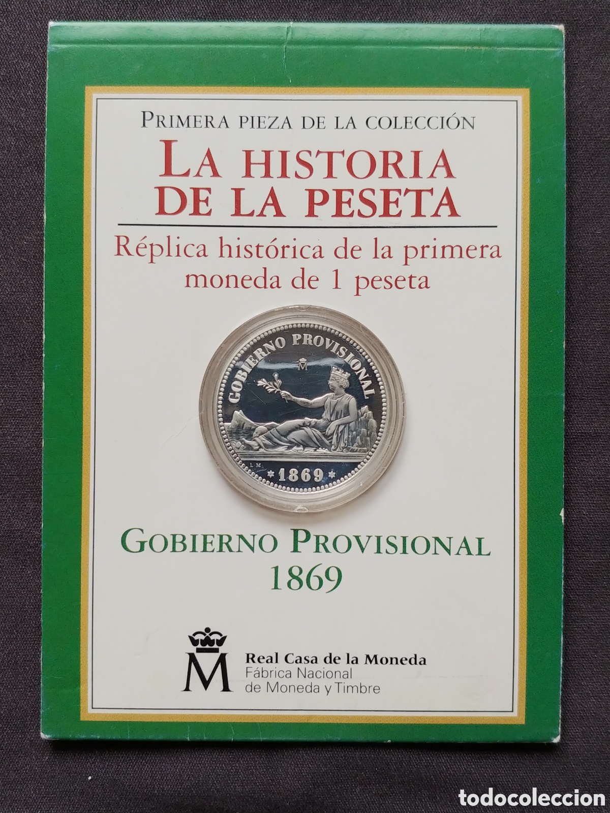 Medallas hist&oacute;ricas: Espa&ntilde;a, moneda hist&oacute;rica de 1 Peseta 1869, plata .925 mls., FNMT, S/C