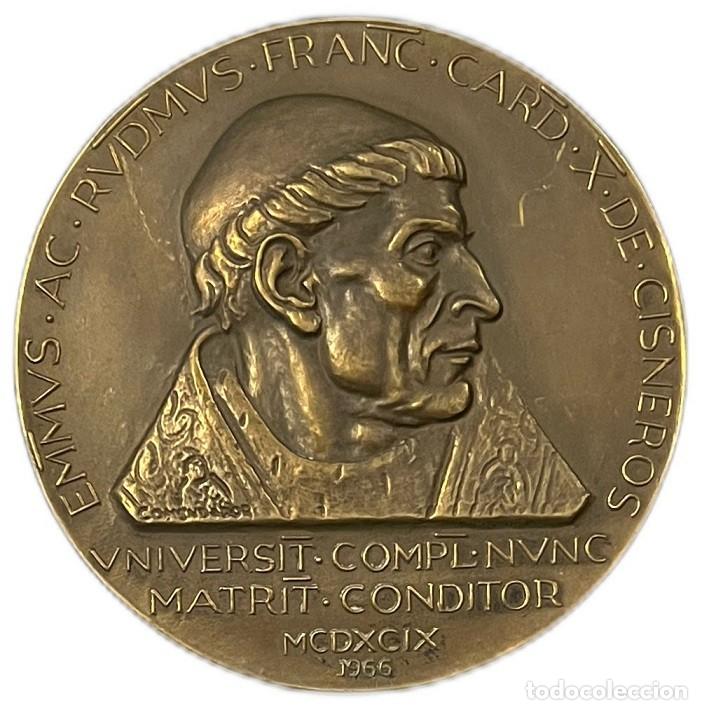 Medallas hist&oacute;ricas: ESPA&Ntilde;A. MEDALLA HOMENAJE AL CARDENAL CISNEROS. 1.966. BRONCE