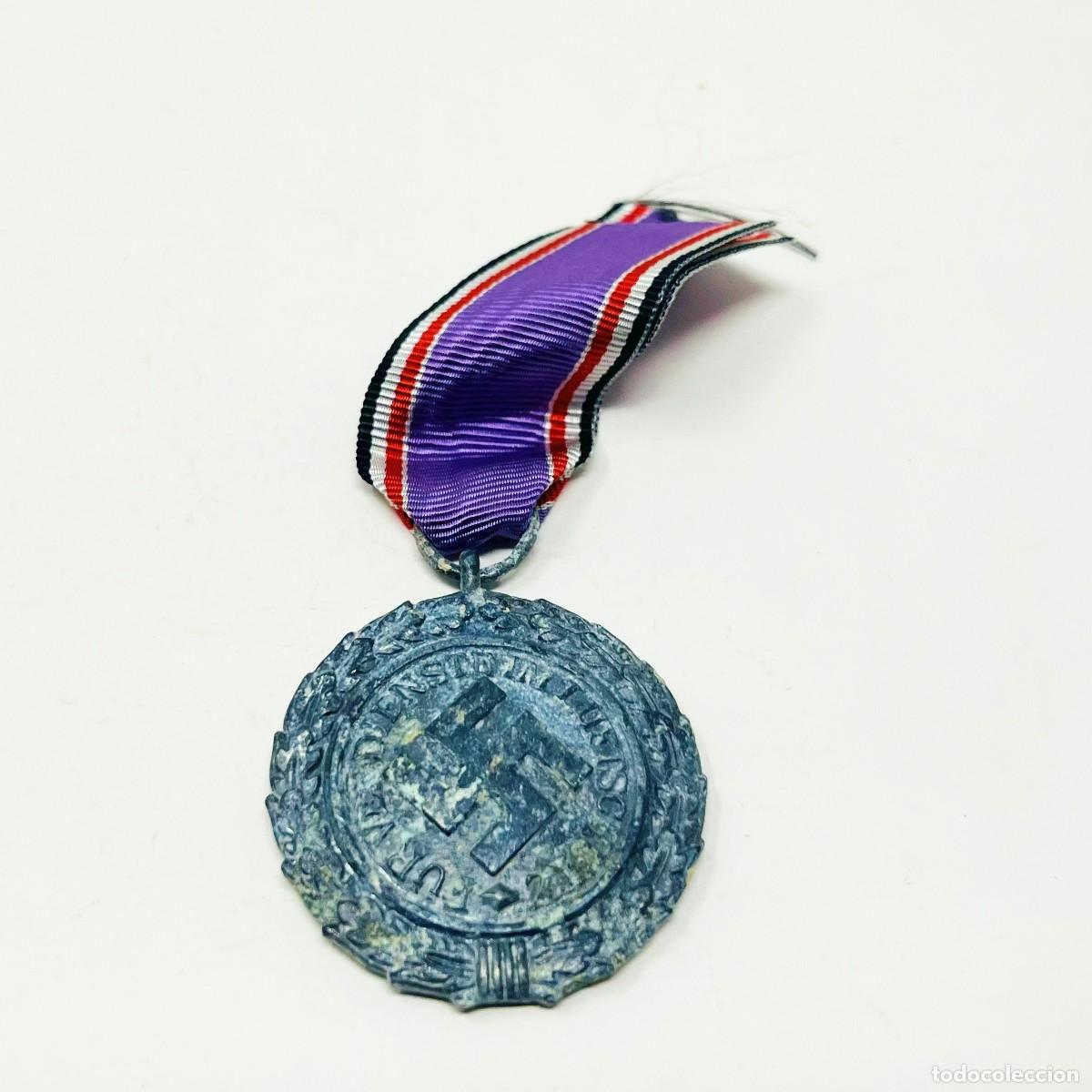 Medallas hist&oacute;ricas: Medalla Luftschutz 2&ordf; Clase 1938-1939 &ndash; Marcaje 60 Katz & Deyhle &ndash; Versi&oacute;n Pesada Temprana con Cinta