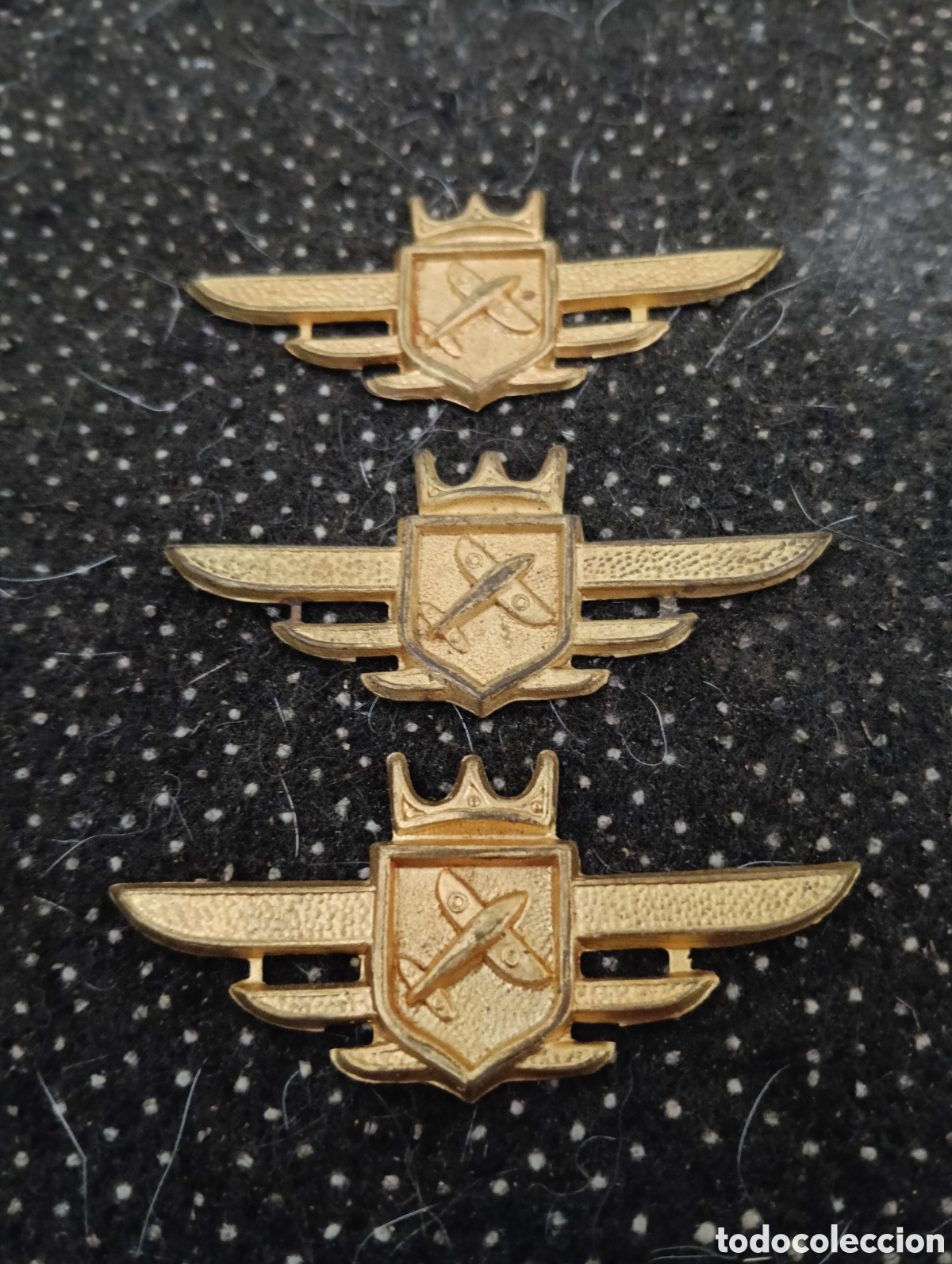Medallas hist&oacute;ricas: Insignia antigua Vintage de KLM Junior Skipper de la aerol&iacute;nea holandesa.