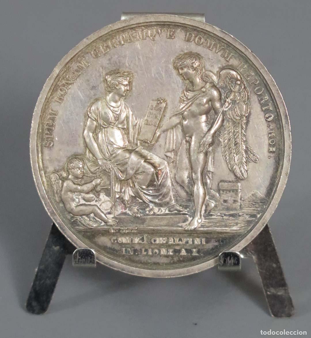 Medallas hist&oacute;ricas: MEDALLA. Constituci&oacute;n de la Rep&uacute;blica Cisalpina. PLATA
