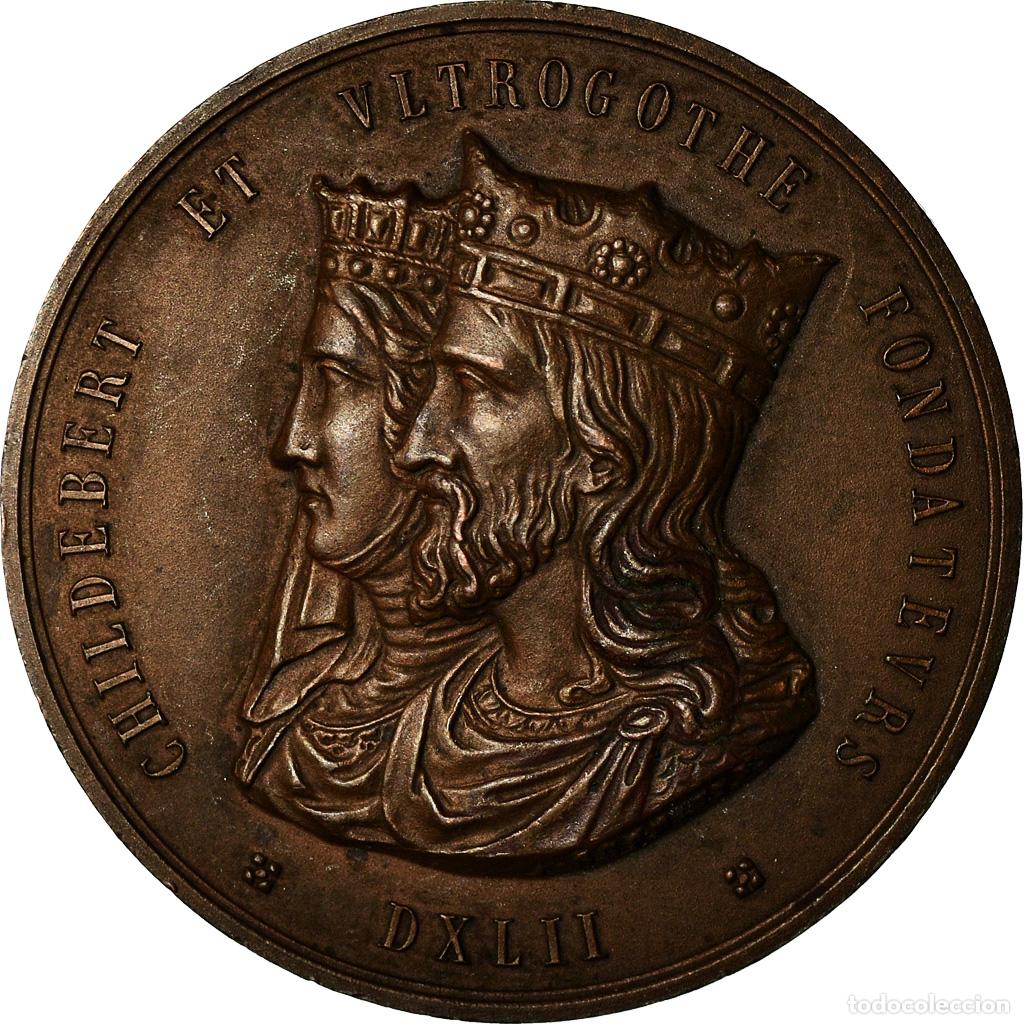 Medallas hist&oacute;ricas: [#718492] Francia, medalla, H&ocirc;pitaux Civils de Lyon, Childebert, Medicine, Schmitt, SC