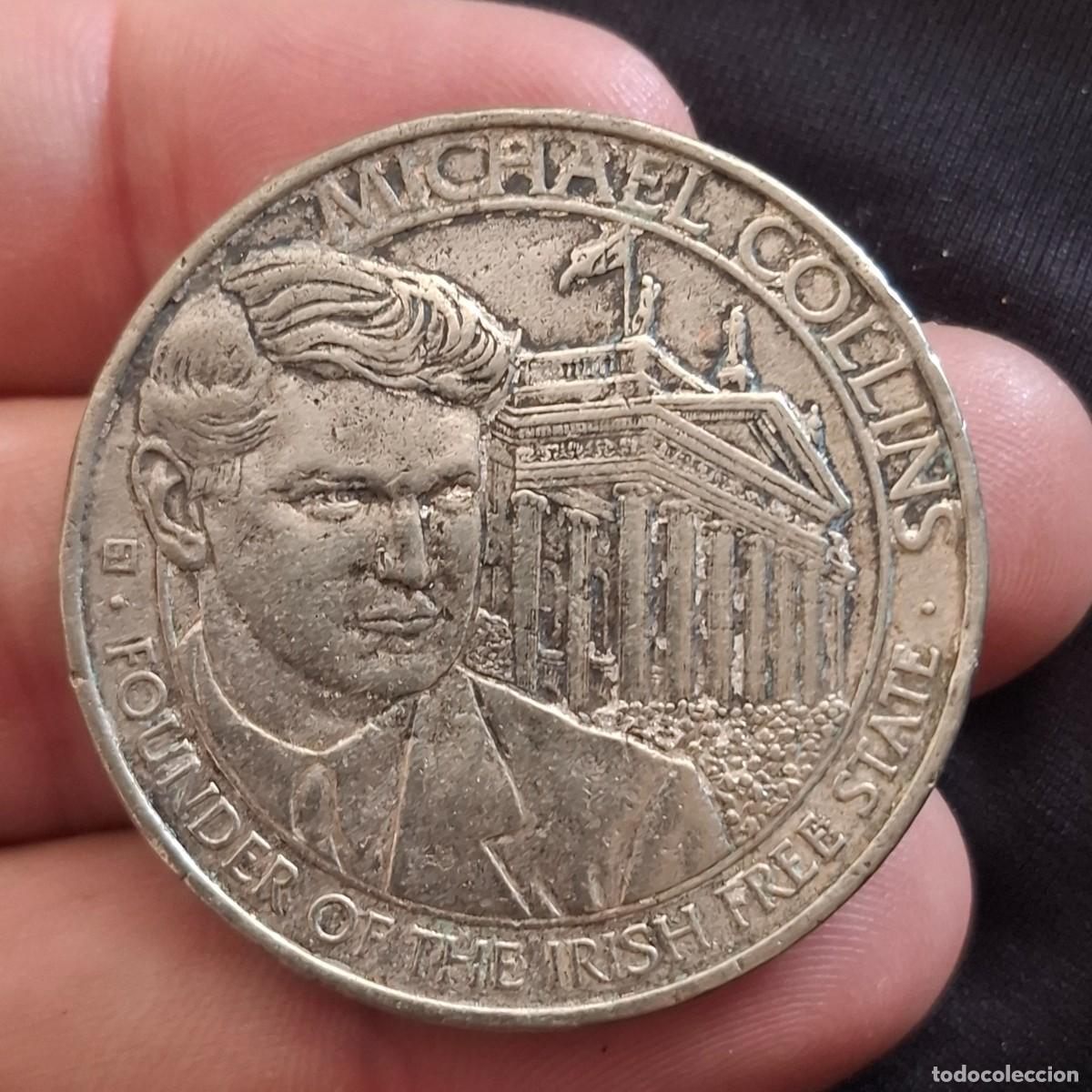 Medallas hist&oacute;ricas: Moneda conmemorativa de Michael Collins, fundador del Estado Libre de Irlanda.