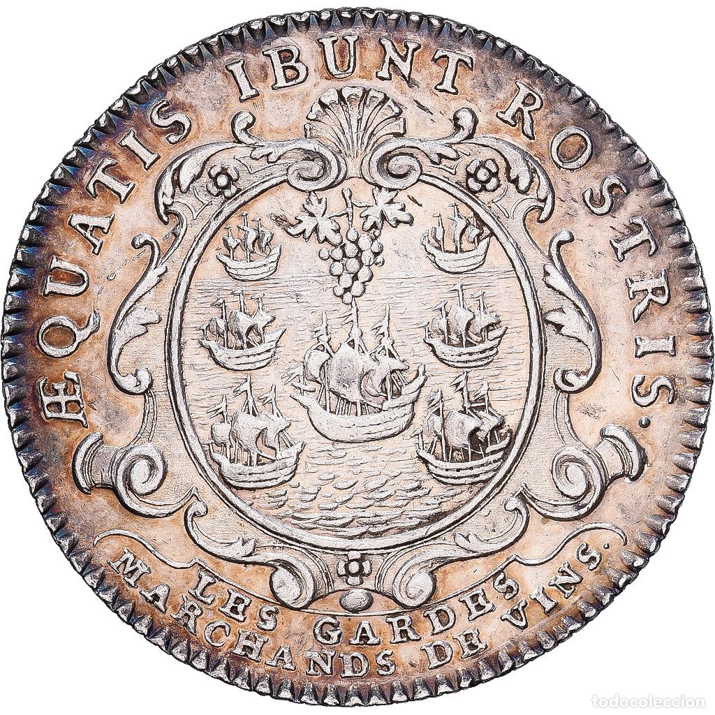 Medallas hist&oacute;ricas: [#1202931] Francia, medalla, Les gardes marchands de vin, Nantes, Plata, Duvivier, EBC+