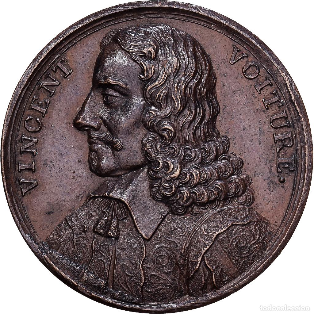 Medallas hist&oacute;ricas: [#1202921] Francia, medalla, Vincent Voiture, 1648, Bronce, Dassier, EBC+, Feuardent:6686
