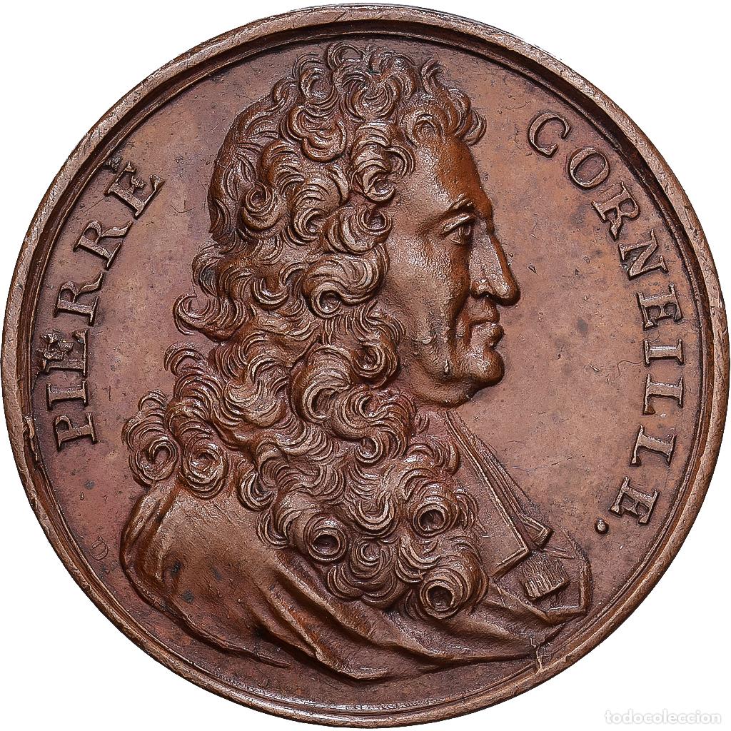 Medallas hist&oacute;ricas: [#1202924] Francia, medalla, Pierre Corneille, 1684, Bronce, Dassier, EBC+, Feuardent:6442