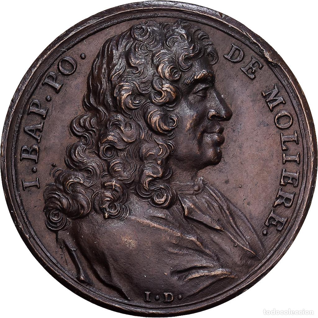 Medallas hist&oacute;ricas: [#1202928] Francia, medalla, Jean-Baptiste Pocquelin de Moli&egrave;re, 1673, Bronce, Dassier