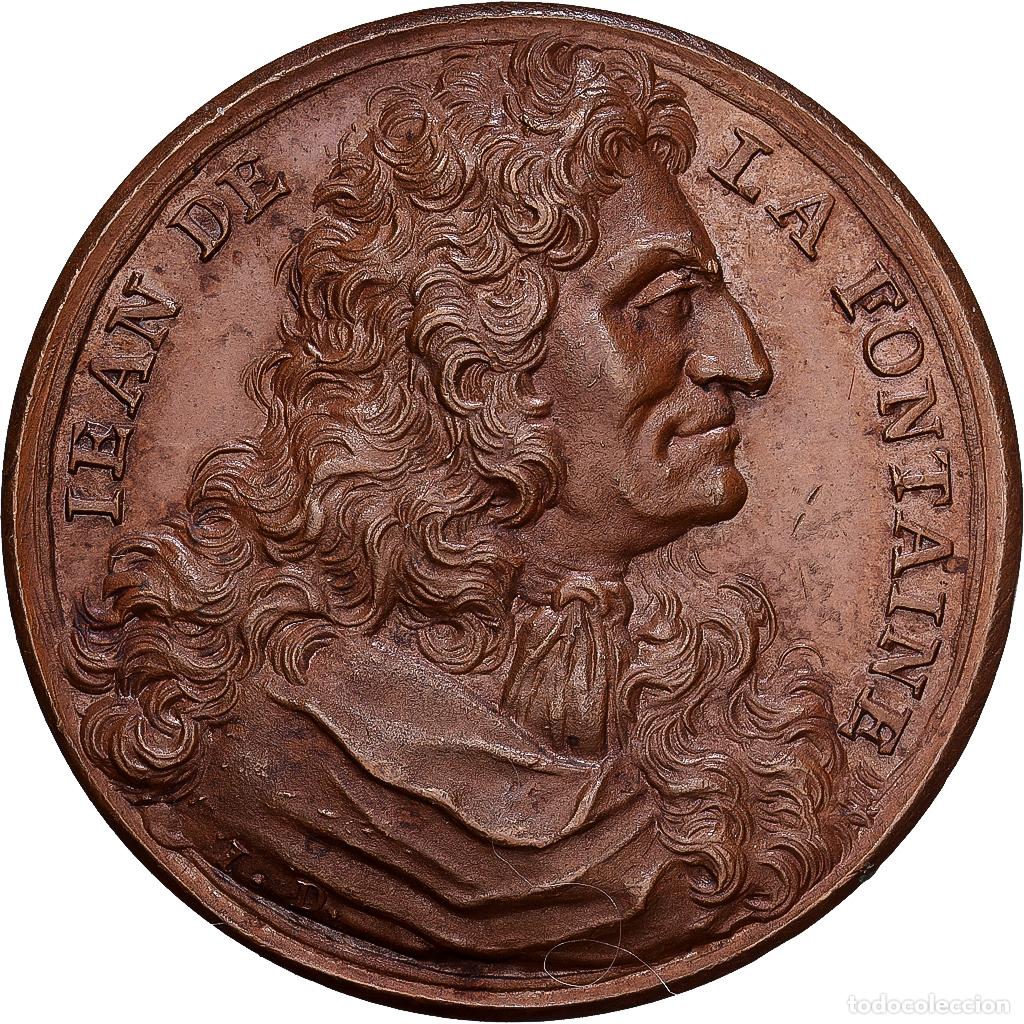 Medallas hist&oacute;ricas: [#1202927] Francia, medalla, Jean de la Fontaine, 1692, Bronce, Dassier, EBC+