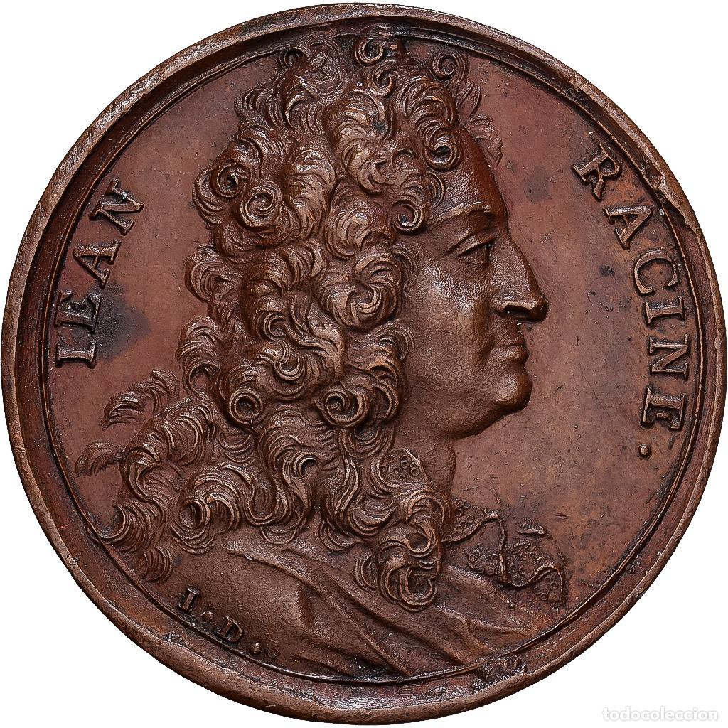 Medallas hist&oacute;ricas: [#1202926] Francia, medalla, Jean Racine, 1699, Bronce, Dassier, EBC+, Feuardent:5727