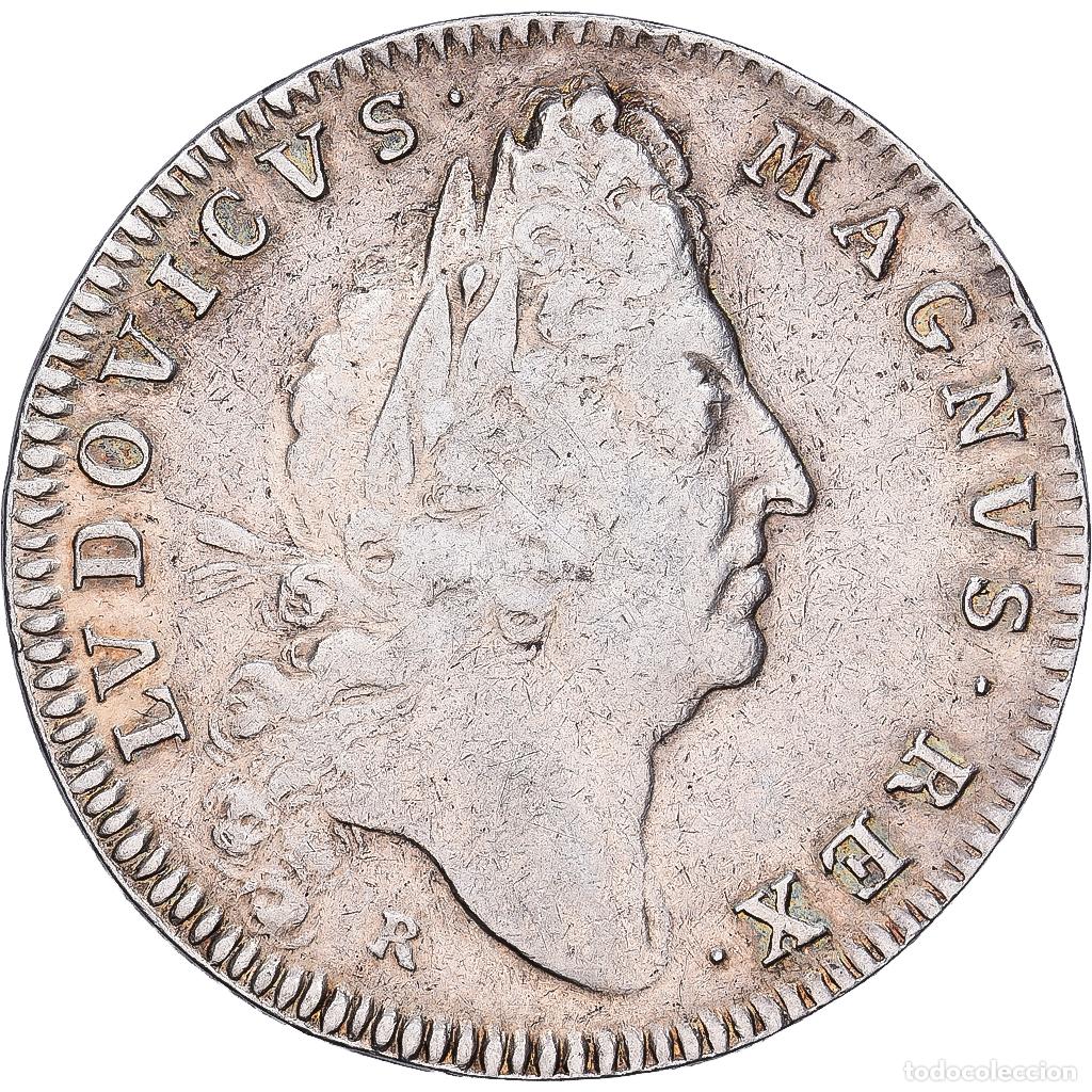 Medallas hist&oacute;ricas: [#1167847] Francia, medalla, Louis XIV, Tr&eacute;sor Royal, 1695, Plata, BC+