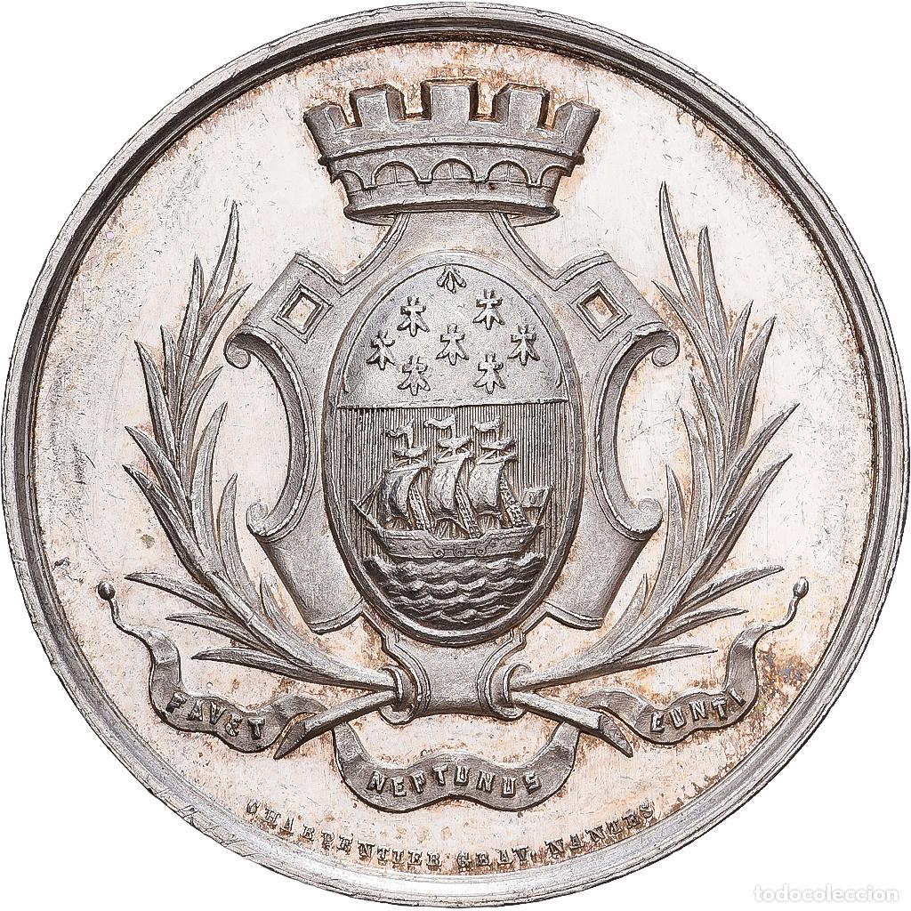 Medallas hist&oacute;ricas: [#1202930] Francia, medalla, Tribunal de Commerce de Nantes, 1860-1880, Plata, Charpentier