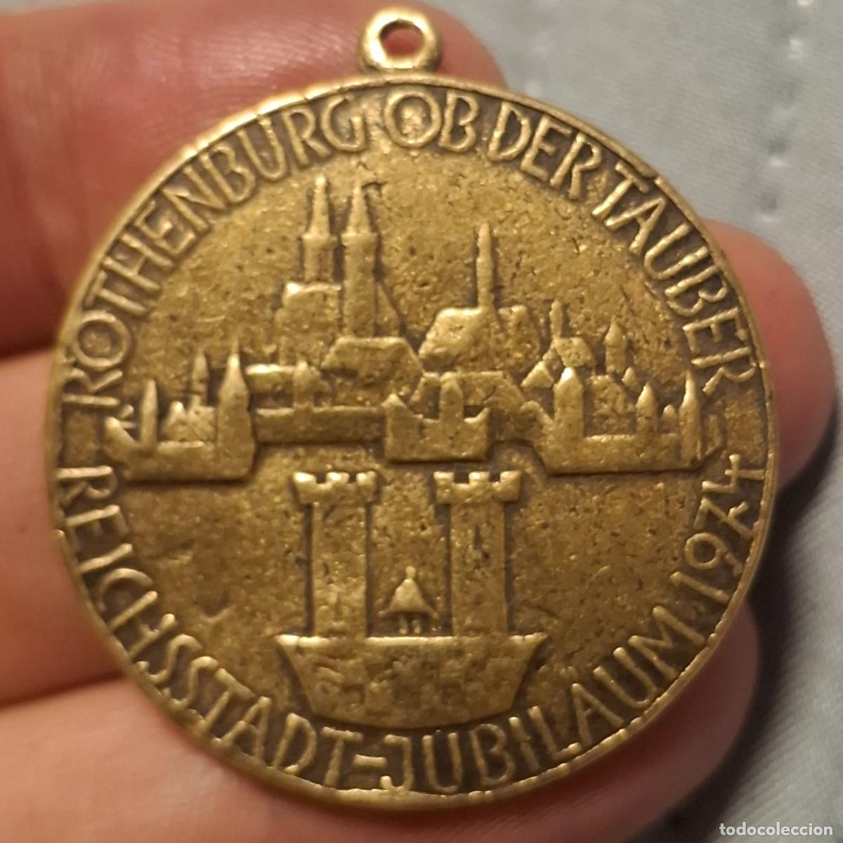 Medallas hist&oacute;ricas: medalla de 1974 conmemorativa del aniversario de la ciudad de Rothenburg ob der Tauber.Alemania