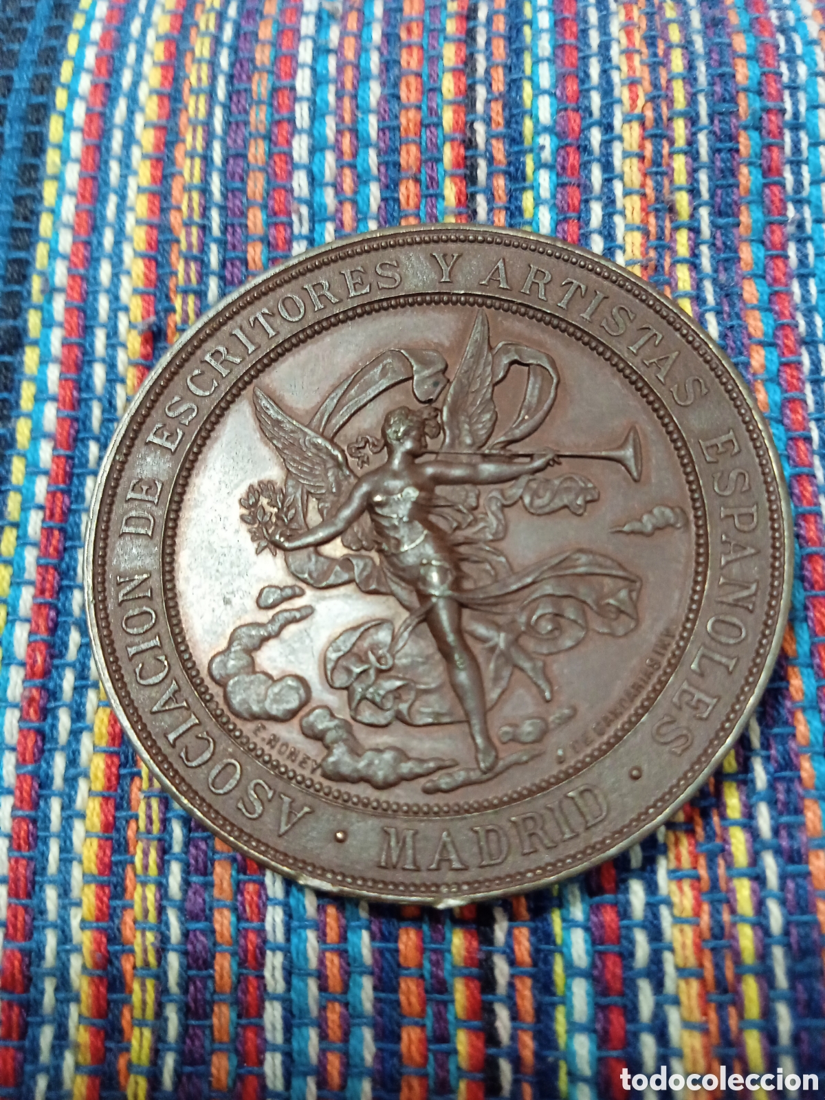 Medallas hist&oacute;ricas: Medalla Exposici&oacute;n Literario Art&iacute;stica 1884-85 Asociaci&oacute;n escritores y artistas espa&ntilde;oles Madrid