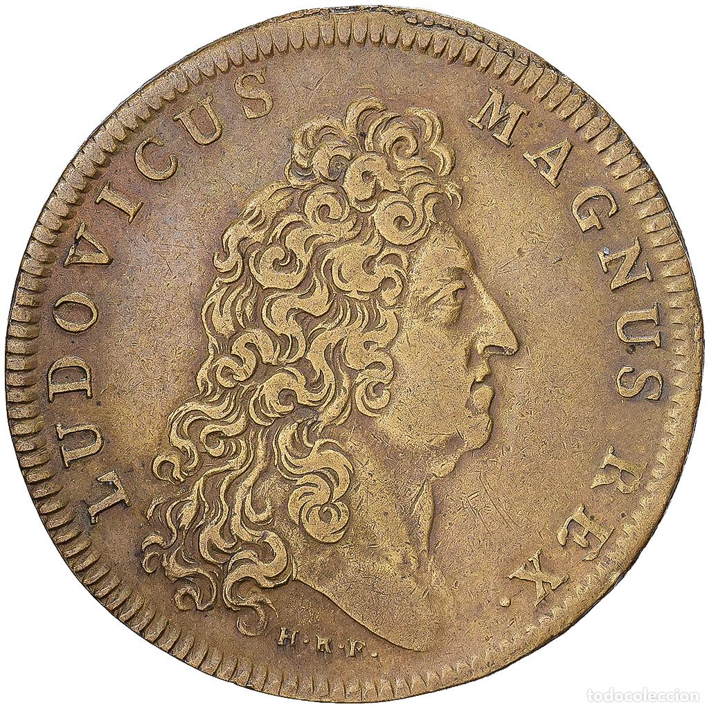 Medallas hist&oacute;ricas: [#1203000] Francia, zeton, Gal&egrave;res Royales , Comptabilit&eacute; de la Marine, Lat&oacute;n, BC+