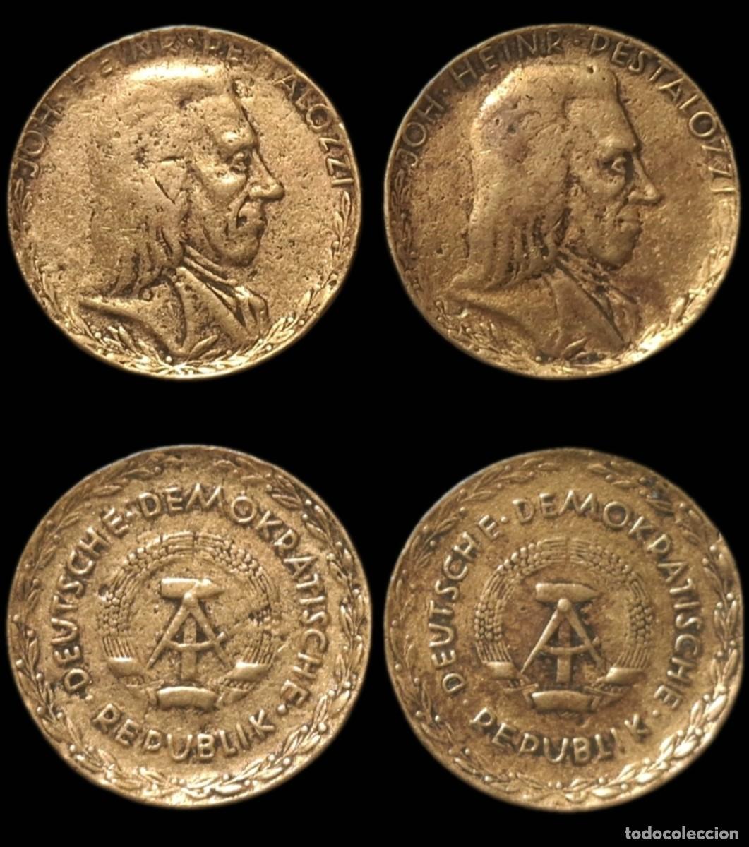 Medallas hist&oacute;ricas: 2 medallas PESTALOZZI al servicio leal (RDA) antigua Rep&uacute;blica Democr&aacute;tica Alemana