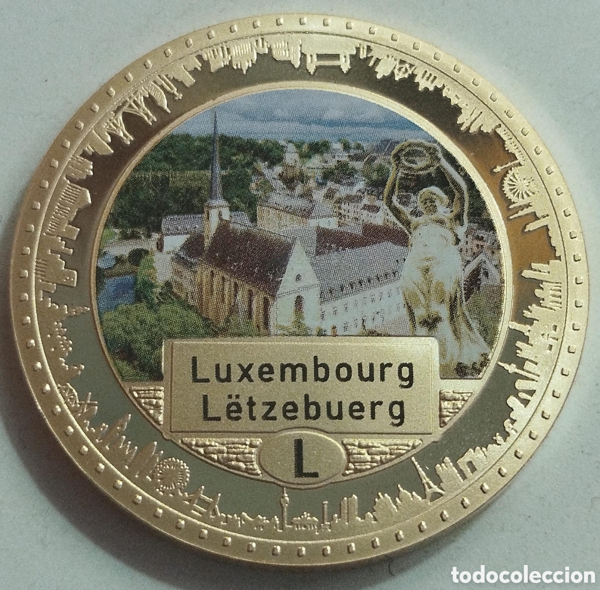 Medallas hist&oacute;ricas: Moneda Luxemburgo Capitales Europeas - ECU