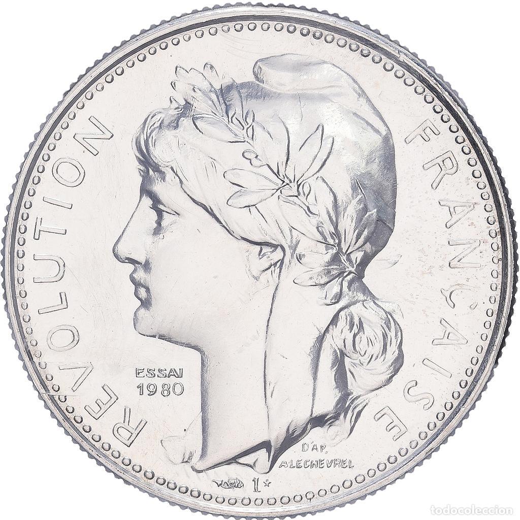 Medallas hist&oacute;ricas: [#1545704] Francia, medalla, Bicentenaire de la R&eacute;volution Fran&ccedil;aise, 1980, MDP, Plata