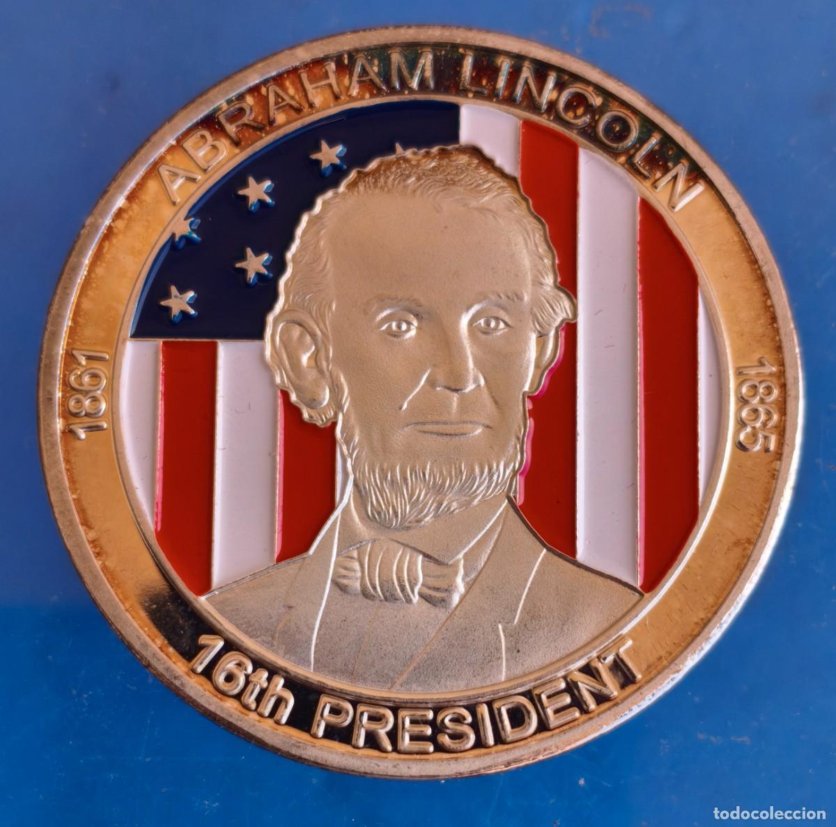 Medallas hist&oacute;ricas: Moneda o medalla conmemorativa americana. Discurso de Gettysburg de Abraham Lincoln