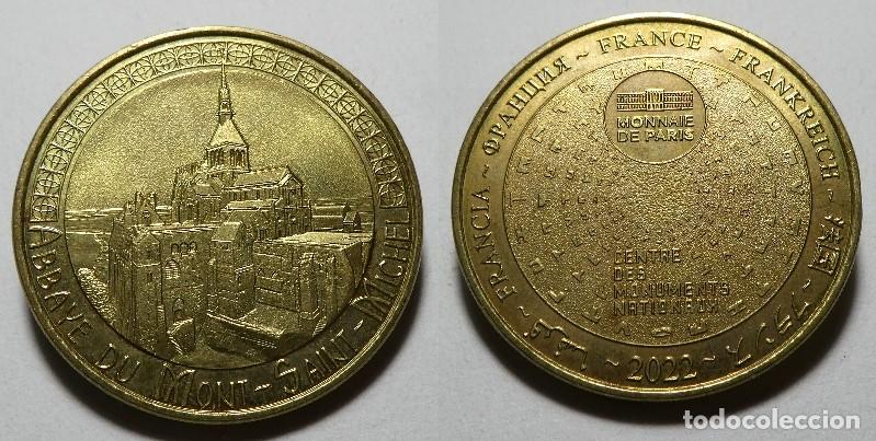 Medallas hist&oacute;ricas: Medalla tur&iacute;stica de la &rdquo;Monnaie de Paris&rdquo; Abad&iacute;a del Monte Saint-Michel mide 3,4 cm
