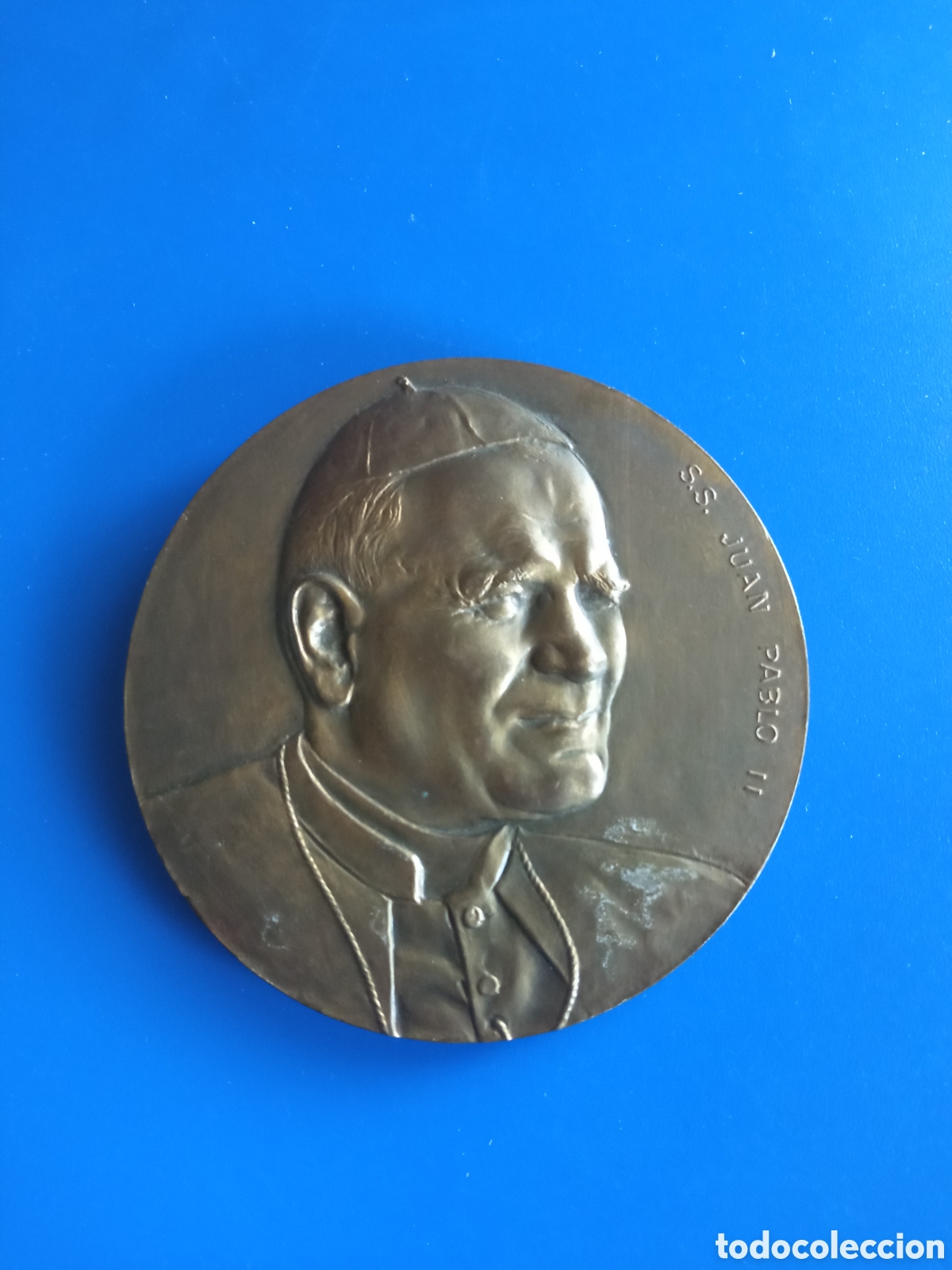 Medallas hist&oacute;ricas: Gran Medallon a Doble cara, Juan Pablo II,de 1972,firmado, mide 80 mm de di&aacute;metro