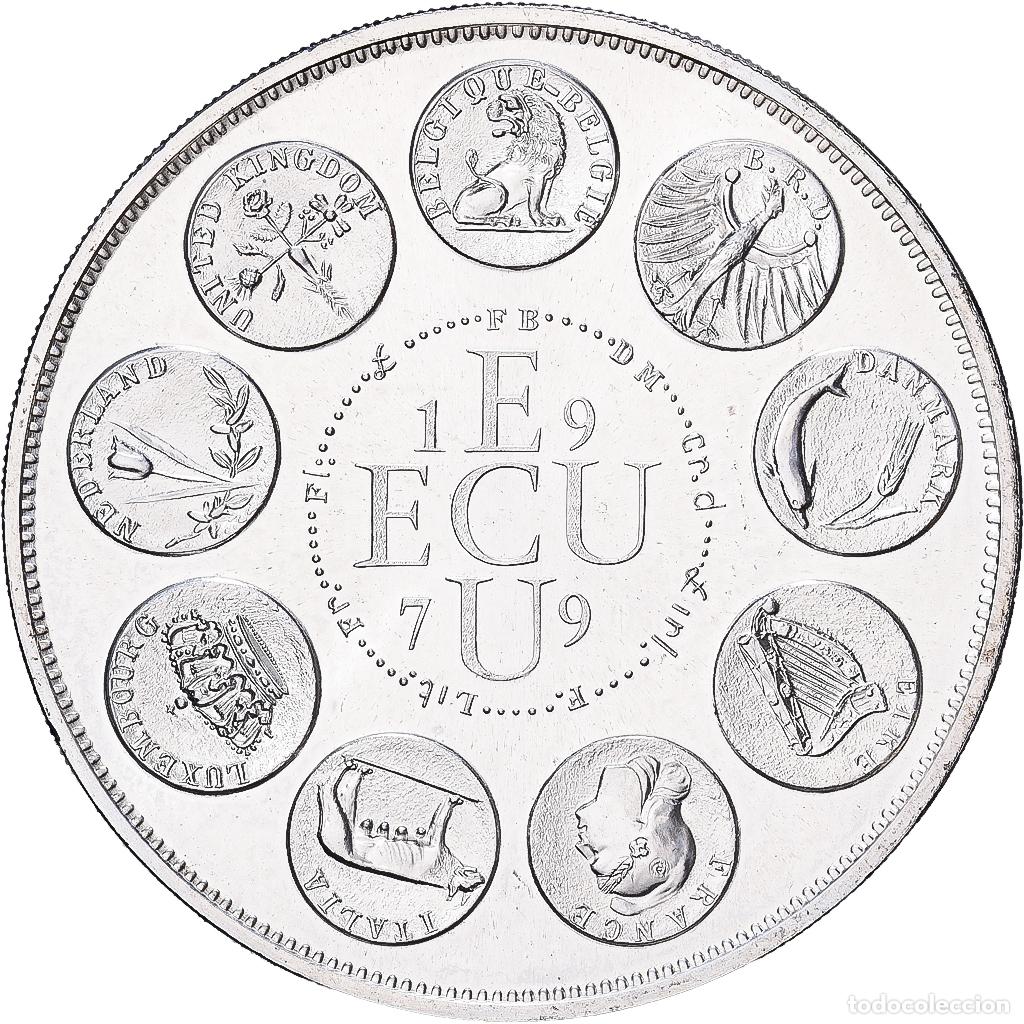 Medallas hist&oacute;ricas: [#1529530] Francia, medalla, Ecu Europa, Marianne, 1979, Plata, Rodier, FDC