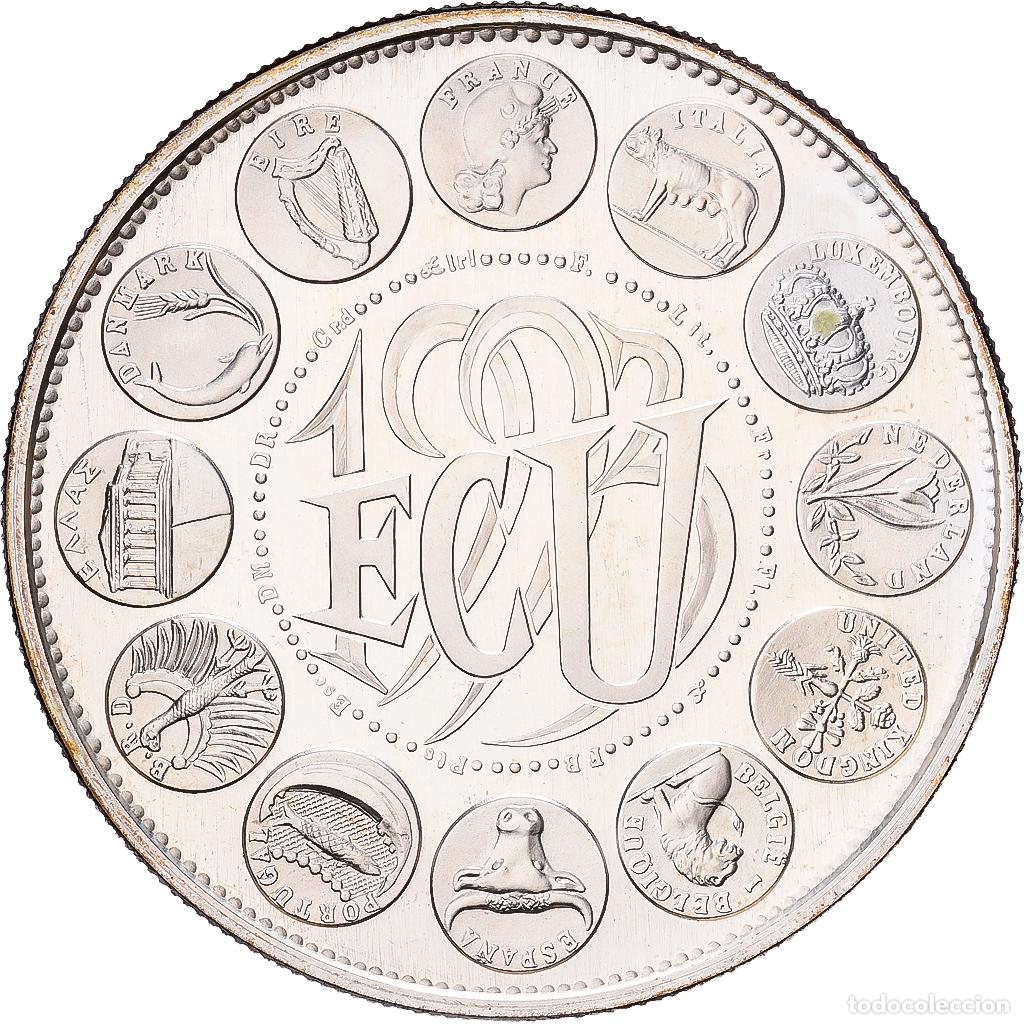Medallas hist&oacute;ricas: [#1529753] Francia, medalla, Ecu Europa, Marianne, 1993, Plata, Rodier, FDC