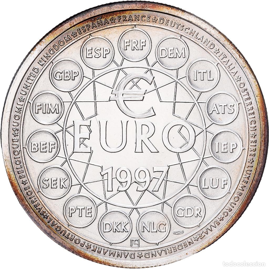 Medallas hist&oacute;ricas: [#1529756] Francia, medalla, Ecu Europa, 1997, Plata, Jimenez, FDC