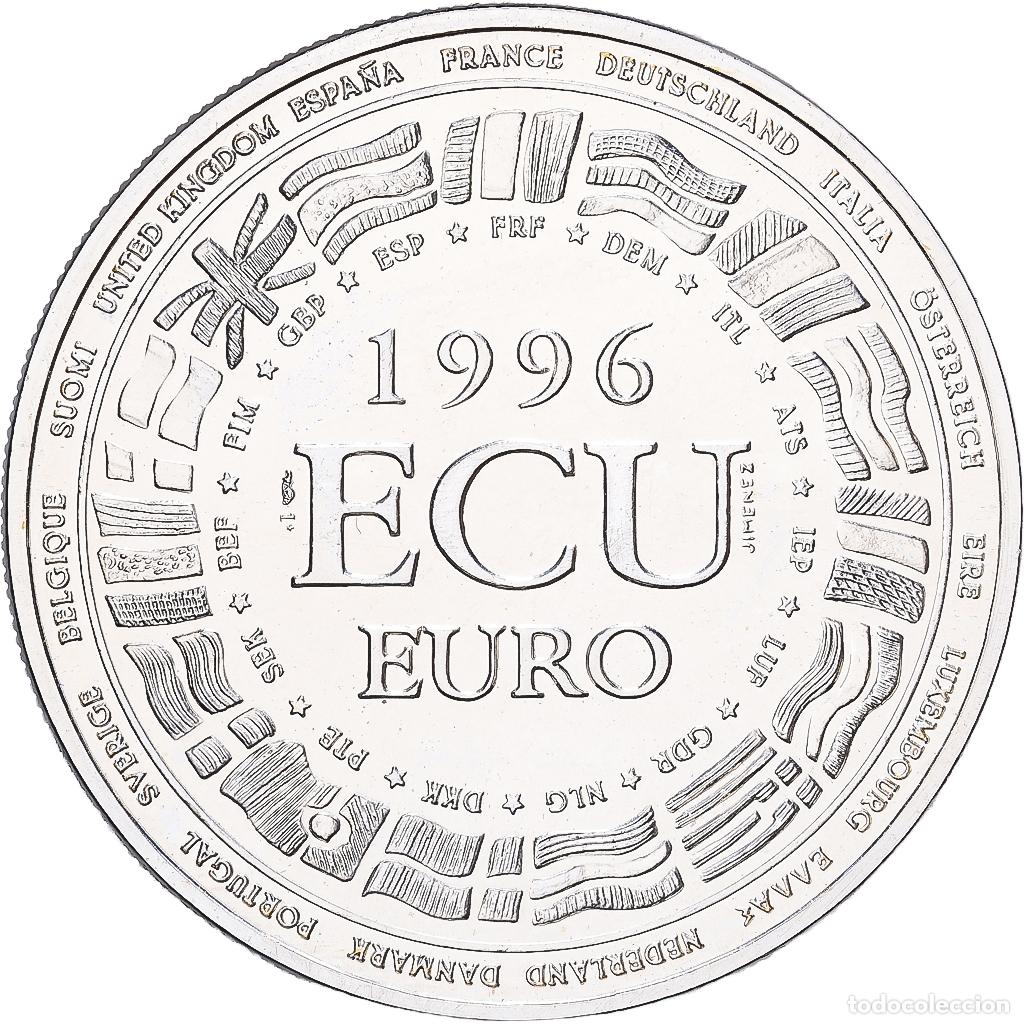 Medallas hist&oacute;ricas: [#1529758] Francia, medalla, Ecu Europa, 1996, Plata, Jimenez, FDC