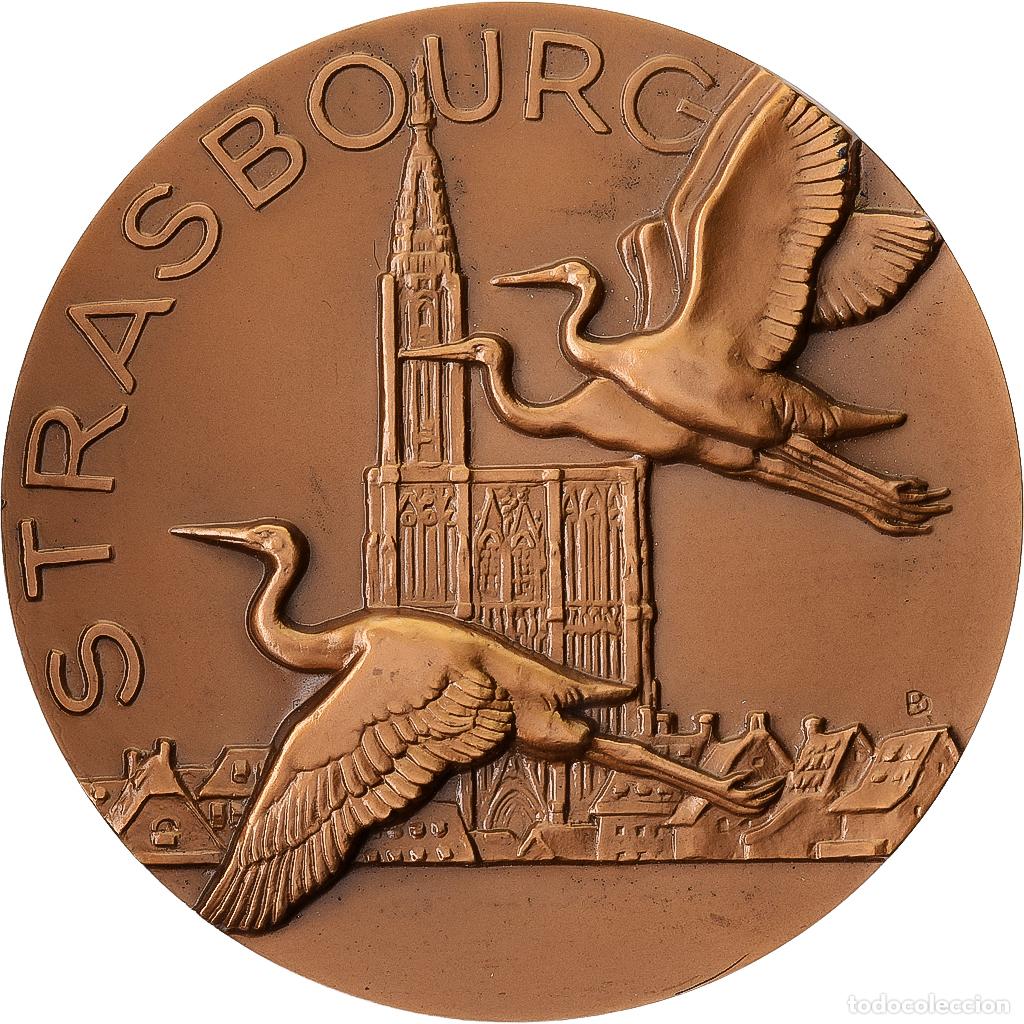 Medallas hist&oacute;ricas: [#1529484] Francia, medalla, Cigognes, Rugby, Tournoi des VI Nations, Strasbourg, 1966