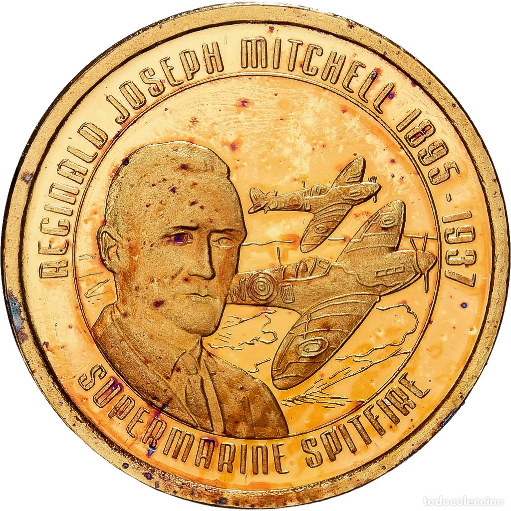 Medallas hist&oacute;ricas: [#1529674] Francia, medalla, Supermarine Spitfire, 2010, Oro, FDC