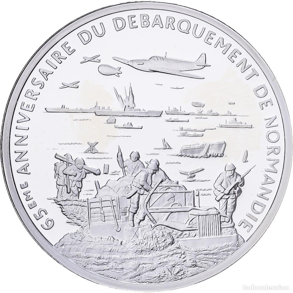 Medallas hist&oacute;ricas: [#1529743] Francia, medalla, 65&egrave;me Anniversaire du D&eacute;barquement de Normandie, Plata, FDC