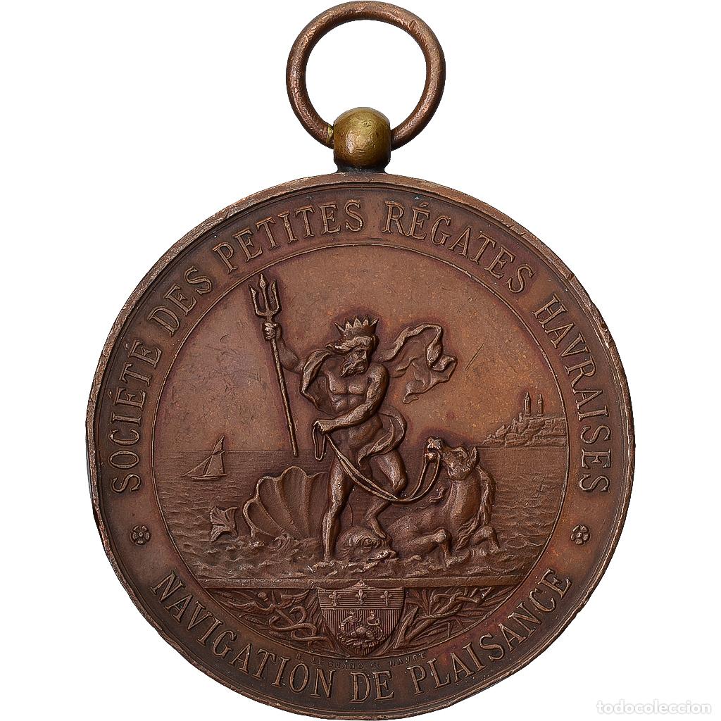 Medallas hist&oacute;ricas: [#1529451] Francia, medalla, Soci&eacute;t&eacute; des Petites R&eacute;gates Havraises, Cobre, Legrand, MBC