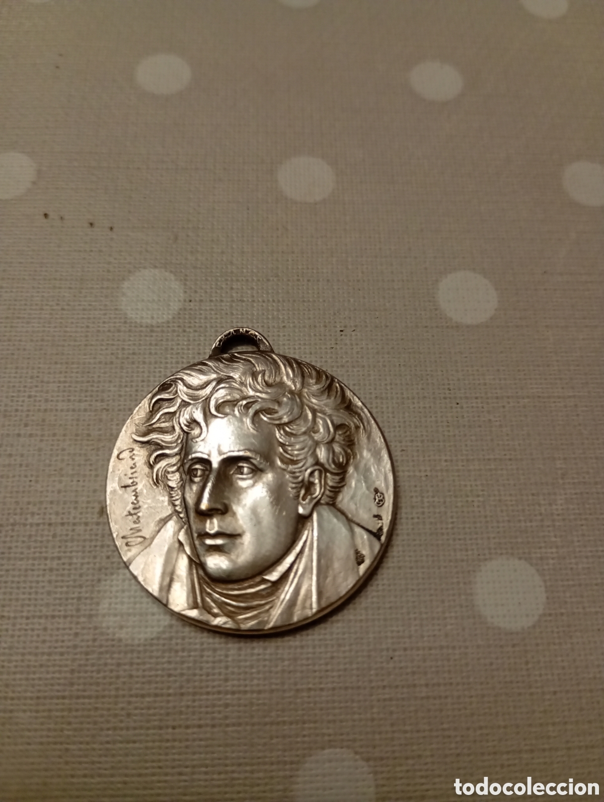 Medallas hist&oacute;ricas: Medalla escritor franc&eacute;s Fran&ccedil;ois-Ren&eacute; de Chateaubriand (Saint-Malo - Par&iacute;s) Val de Loup J. Balme