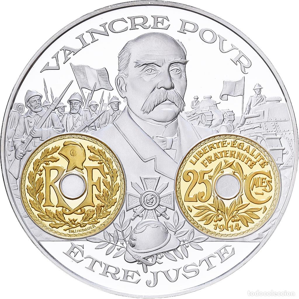 Medallas hist&oacute;ricas: [#1529589] Francia, medalla, Histoire Mon&eacute;taire, 25 Centimes Lindauer, Plata, FDC