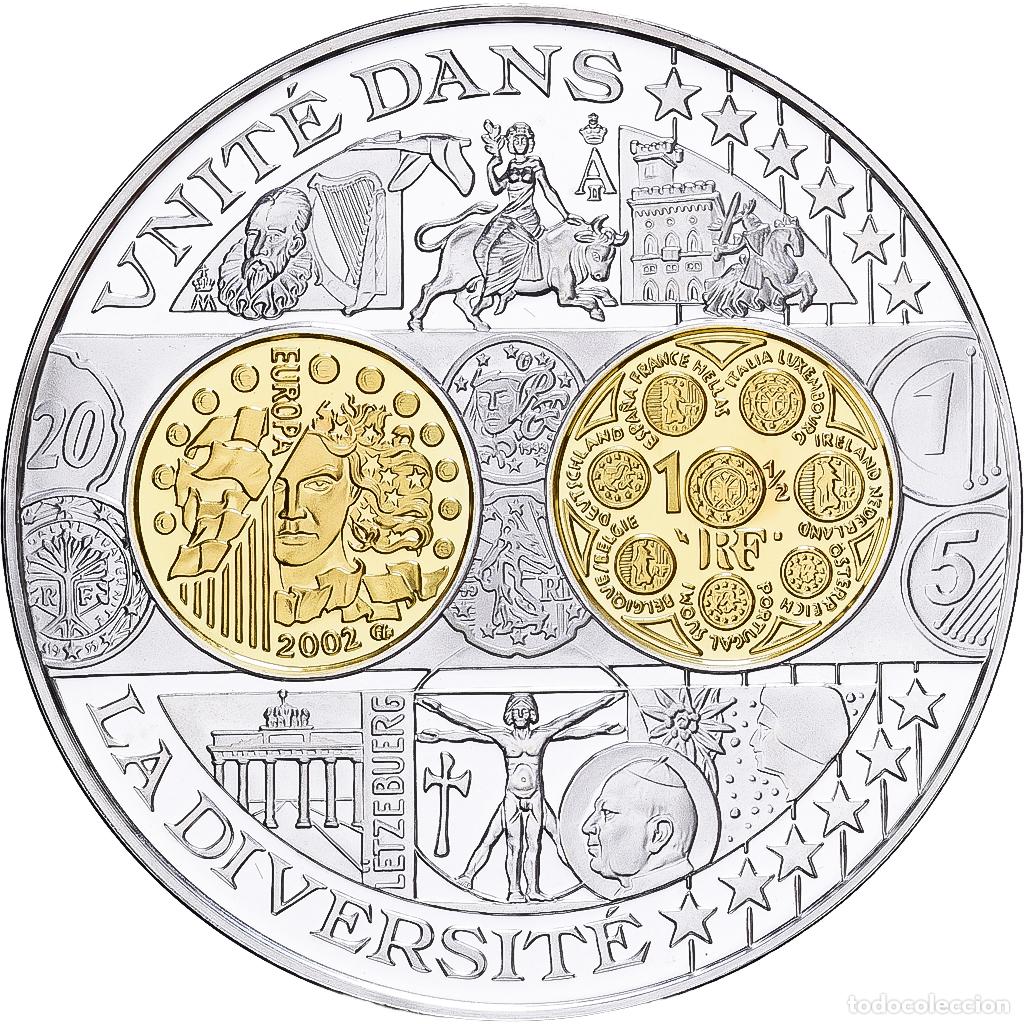 Medallas hist&oacute;ricas: [#1529594] Francia, medalla, Histoire Mon&eacute;taire, Unit&eacute; dans la Diversit&eacute;, Plata, FDC