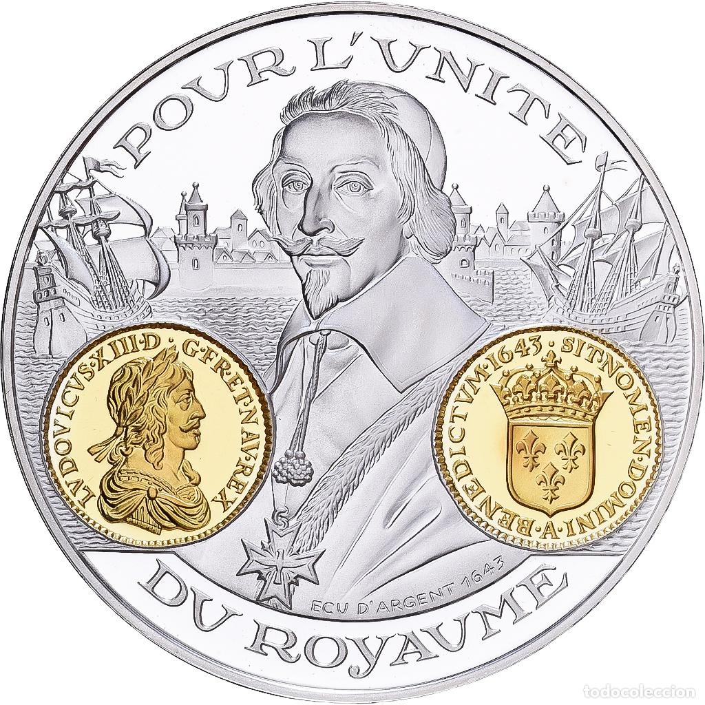 Medallas hist&oacute;ricas: [#1529597] Francia, medalla, Histoire Mon&eacute;taire, Ecu d'Argent, Louis XIII, Plata, FDC