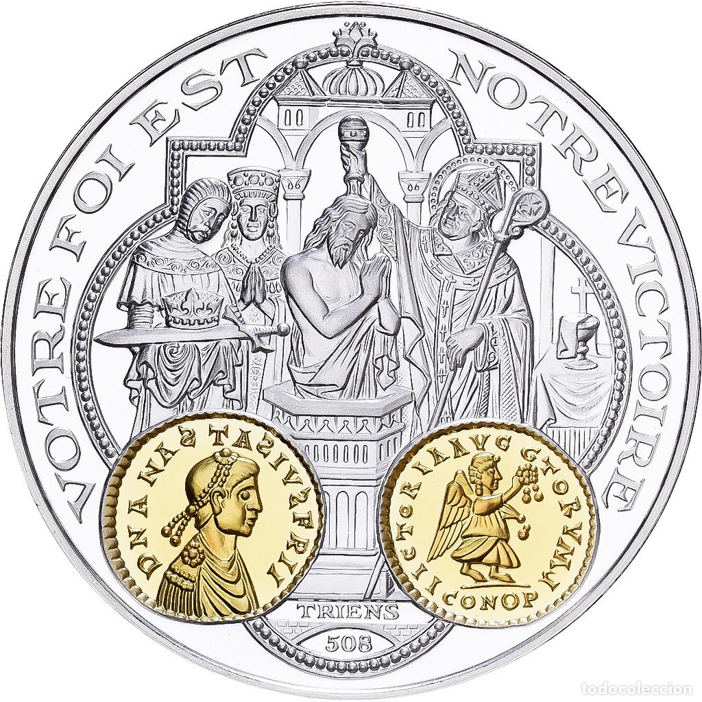 Medallas hist&oacute;ricas: [#1529595] Francia, medalla, Histoire Mon&eacute;taire, Tr&eacute;missis, Clotaire, Plata, FDC