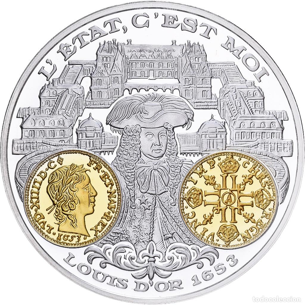 Medallas hist&oacute;ricas: [#1529601] Francia, medalla, 2000 Ans d'Histoire Mon&eacute;taire, Louis d'Or, Plata, FDC
