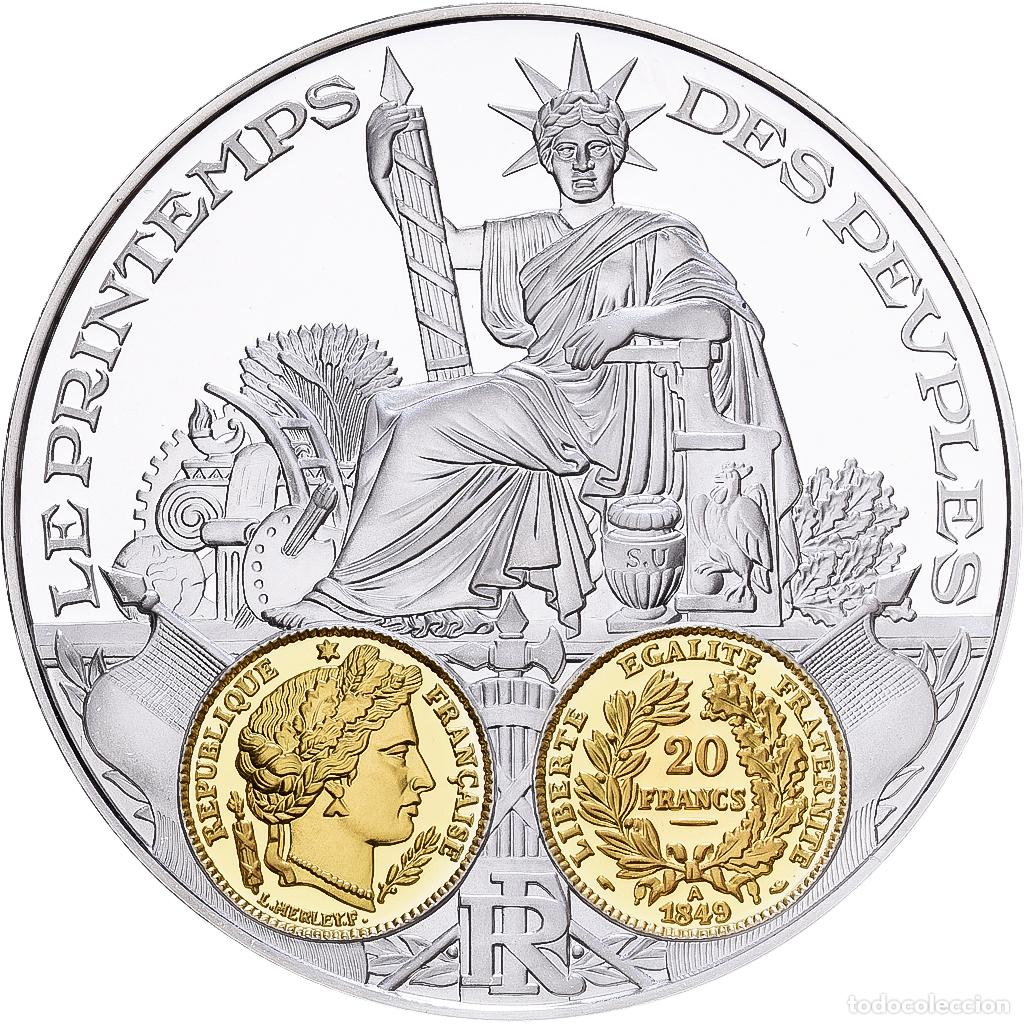 Medallas hist&oacute;ricas: [#1529600] Francia, medalla, Histoire Mon&eacute;taire, 20 Francs Or C&eacute;r&egrave;s, Plata, FDC