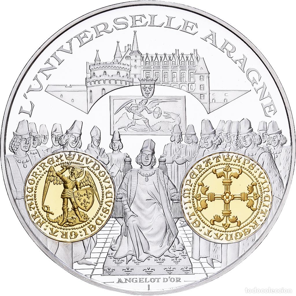 Medallas hist&oacute;ricas: [#1529602] Francia, medalla, Histoire Mon&eacute;taire, Angelot d'Or, Plata, FDC